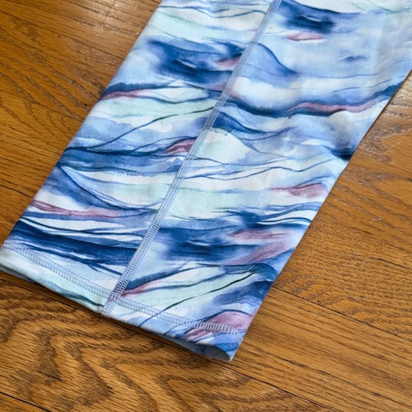 XXL Gaian Multicolor Patterned Capri Women’s Leggings Lime NEW - Picture 4 of 12